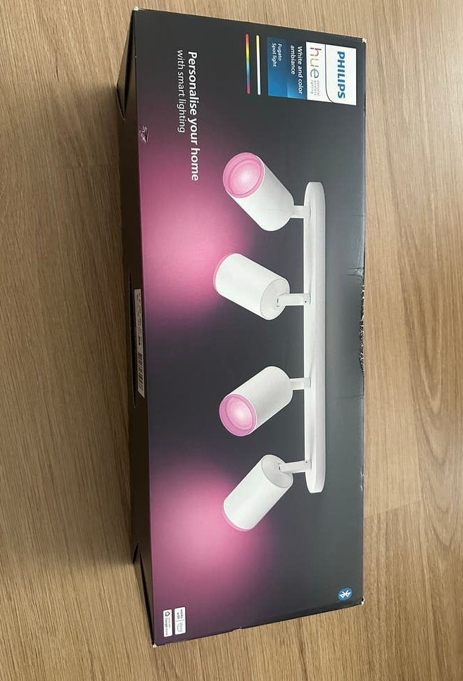 Philips Hue Fugato Opbouwspot 4-lichts Wit & Kleur Ambiance, Ophalen of Verzenden, Nieuw, Metaal