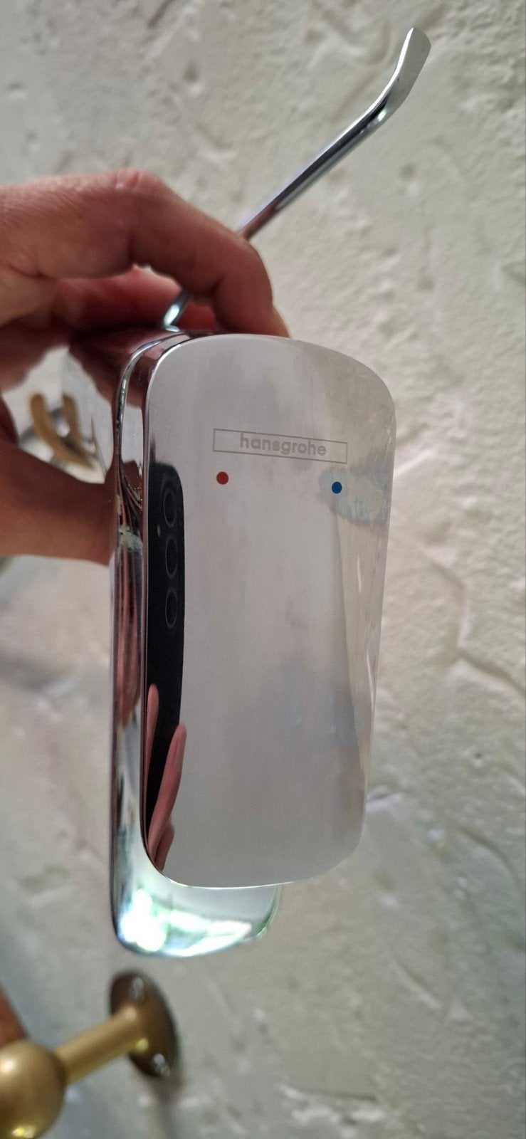 Hansgrohe wastafel kraan met afvoerplug, Ophalen, Gebruikt, Chroom, Kraan