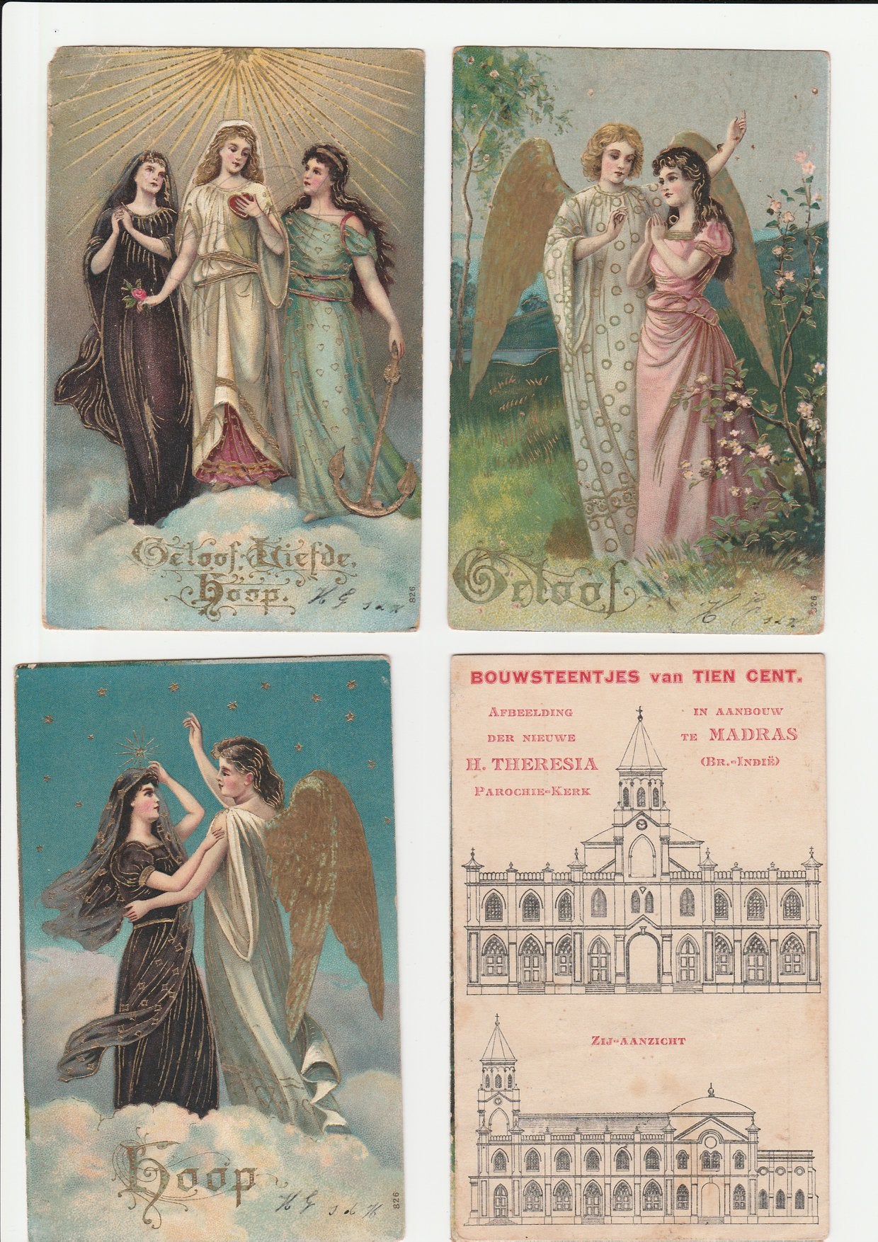 Partij antieke ansichtkaarten / briefkaarten / fotokaarten, Antiek en Kunst, Ophalen of Verzenden
