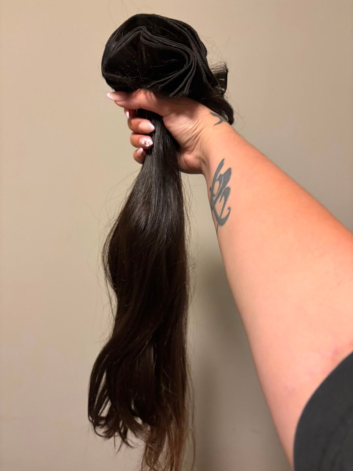 Bruine hairextensions - lang en vol haar, Ophalen of Verzenden, Zo goed als nieuw, Pruik of Haarverlenging