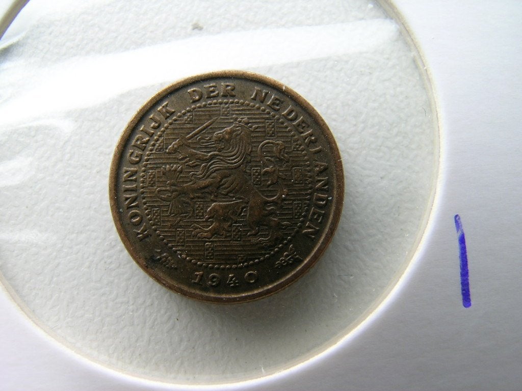 Halve Cent 1940 (nr 1), Ophalen of Verzenden, Koningin Wilhelmina, Overige waardes, Losse munt