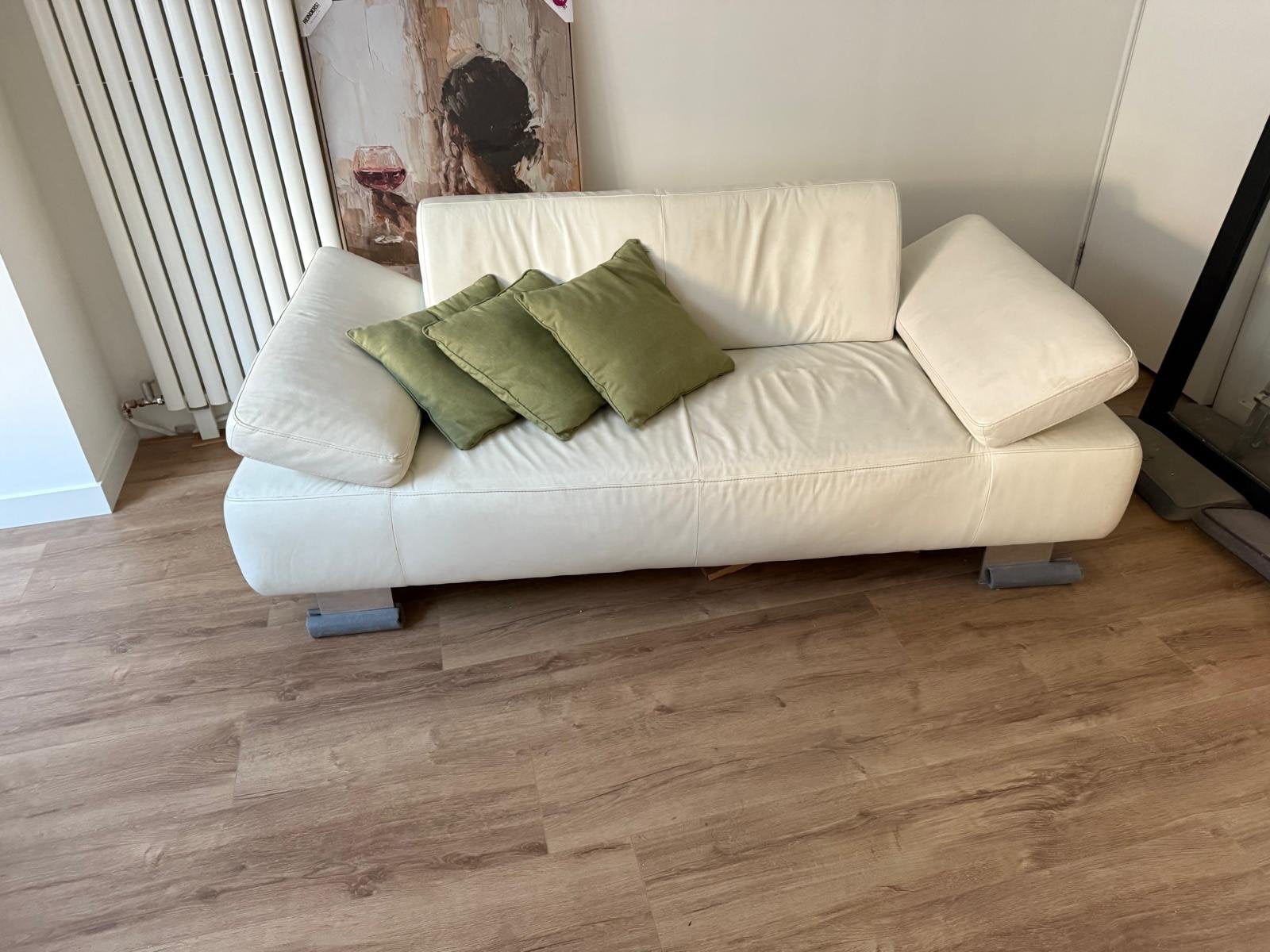 Montel leren bank, Ophalen, Gebruikt, 150 tot 200 cm, Driepersoons