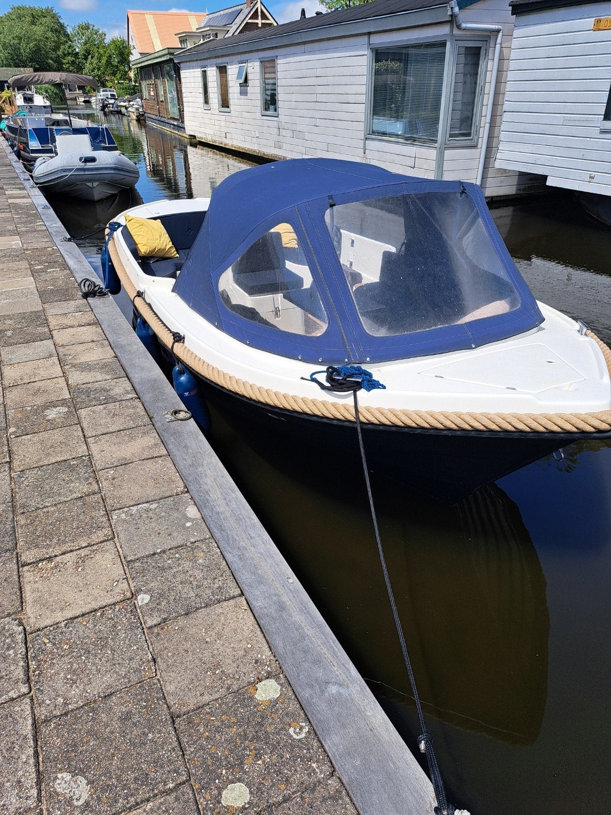 Oud Huijzer sloep 5.75 Br 2.10 Diep o.60 20 pk Honda 2022, Watersport en Boten, Ophalen, Gebruikt, Oud Huijzer, Rondzit