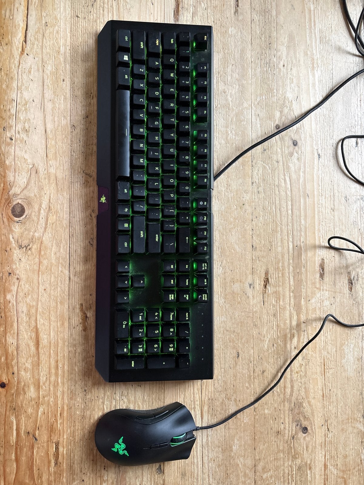 Razer BlackWidow X Chroma Toetsenbord&DeathAdder Elite Muis, Ophalen of Verzenden, Gebruikt, Bedraad, Ergonomisch