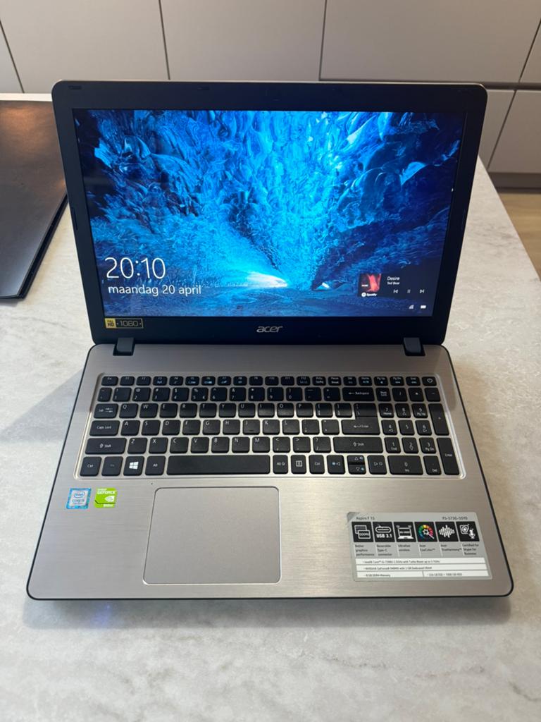 Acer Aspire F15 laptop, Computers en Software, Windows Laptops, Gebruikt, 15 inch, 2 tot 3 Ghz, Ophalen