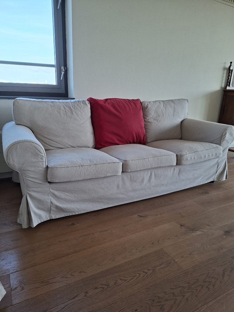 Ektorp driezits - IKEA bank, Huis en Inrichting, Ophalen, Gebruikt, Driepersoons, 75 tot 100 cm