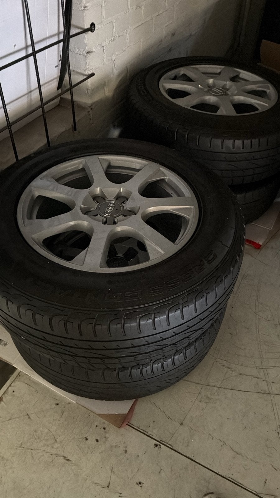 Audi Velgen met All Season Banden 235/65 R17, Gebruikt, Banden en Velgen, 17 inch, Ophalen of Verzenden