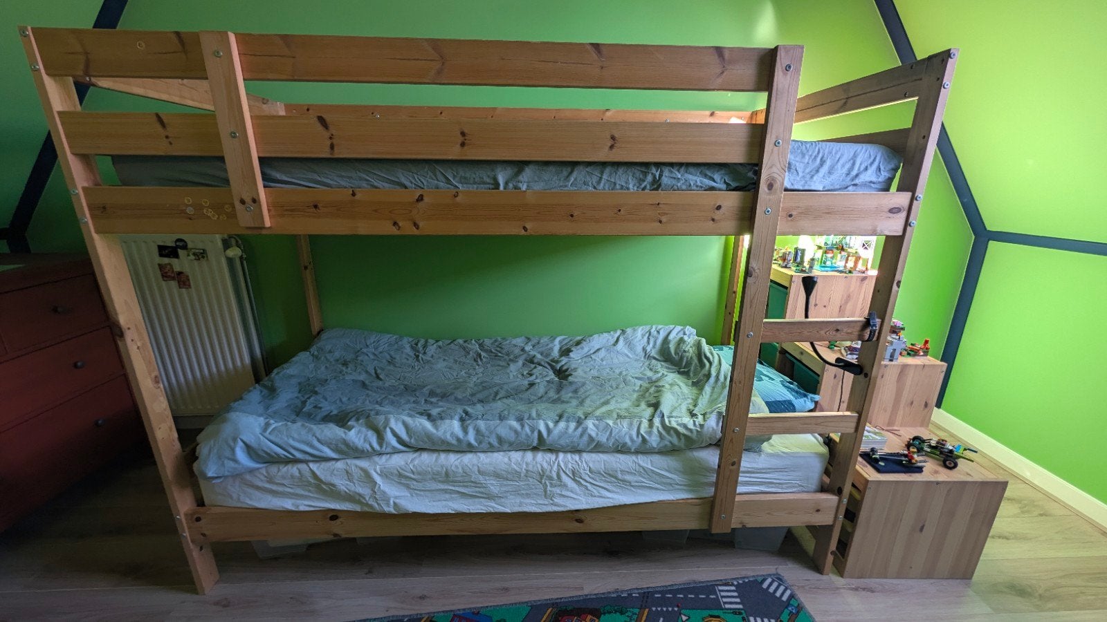 Mydal stapelbed incl. matrassen (2022), Ophalen, Gebruikt, 90 cm, 160 tot 180 cm