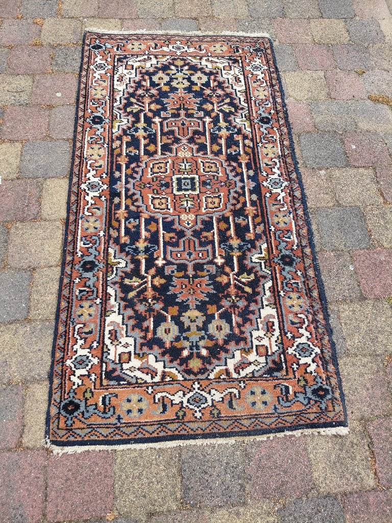 Oosters tapijt, Hamadan loper lxb = 140x72 cm., Ophalen of Verzenden