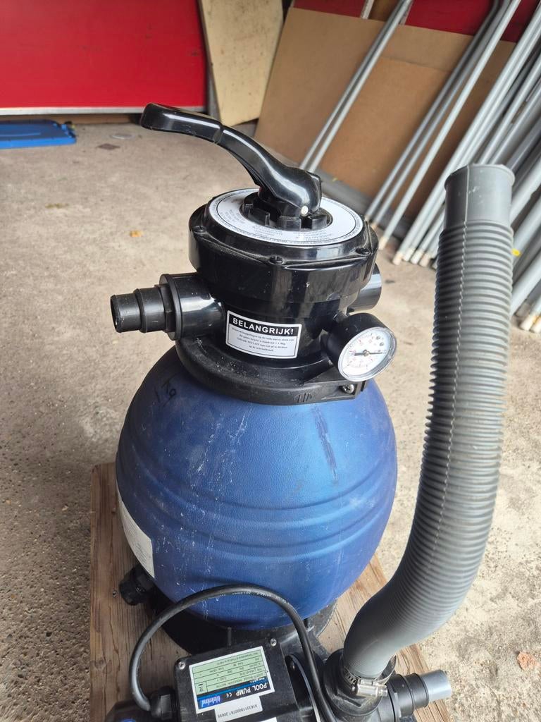 Zwembadpomp met filter en trap, Tuin en Terras, Zwembad-toebehoren, Ophalen, Gebruikt