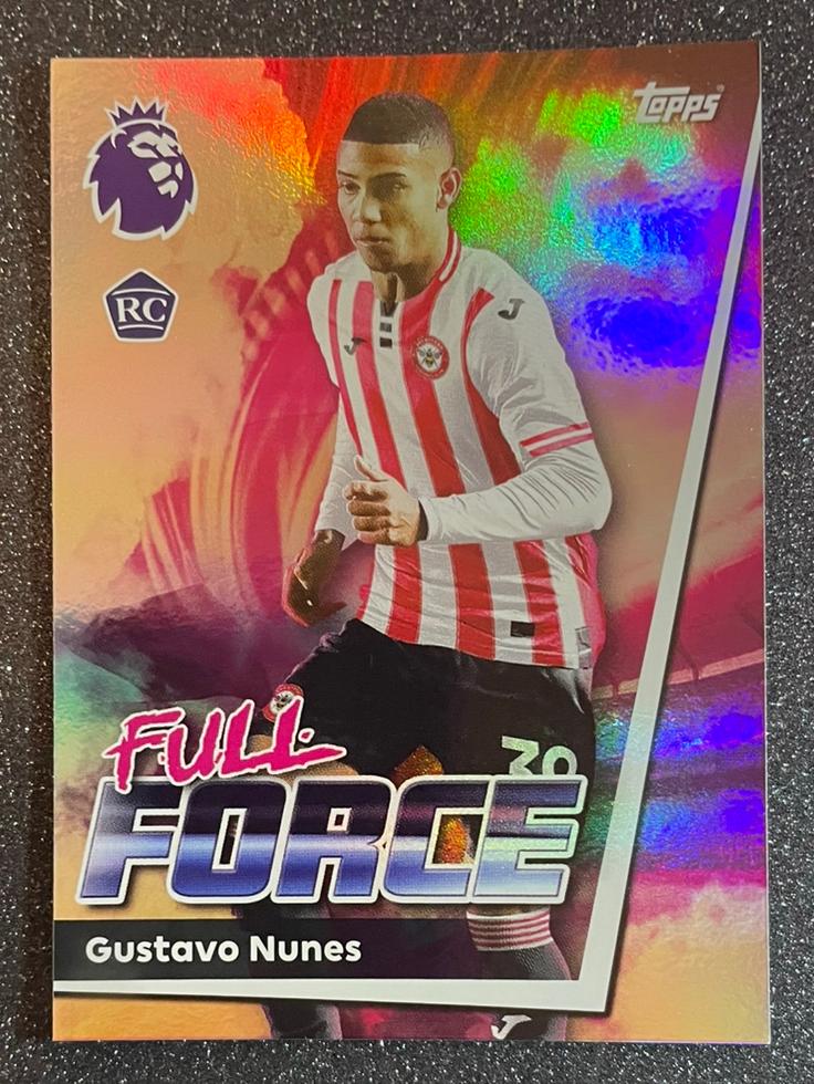 Topps Premier League 25/26 FULL FORCE ROOKIE NUNES BRENTFORD, Hobby en Vrije tijd, Stickers en Plaatjes, Verzenden, Zo goed als nieuw