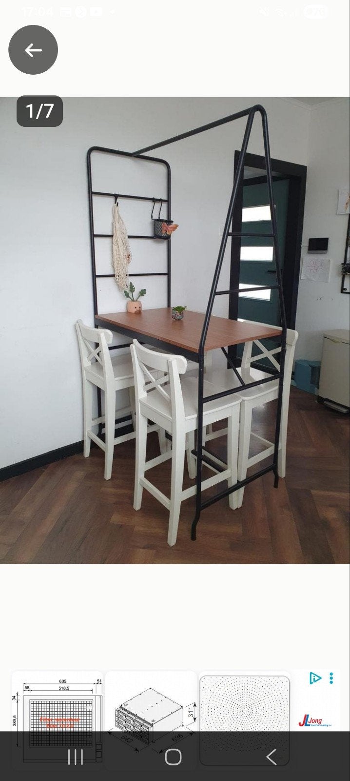 prachtige bartafel met krukken 3 jaar geleden gekocht bij ik, Ophalen, Zo goed als nieuw