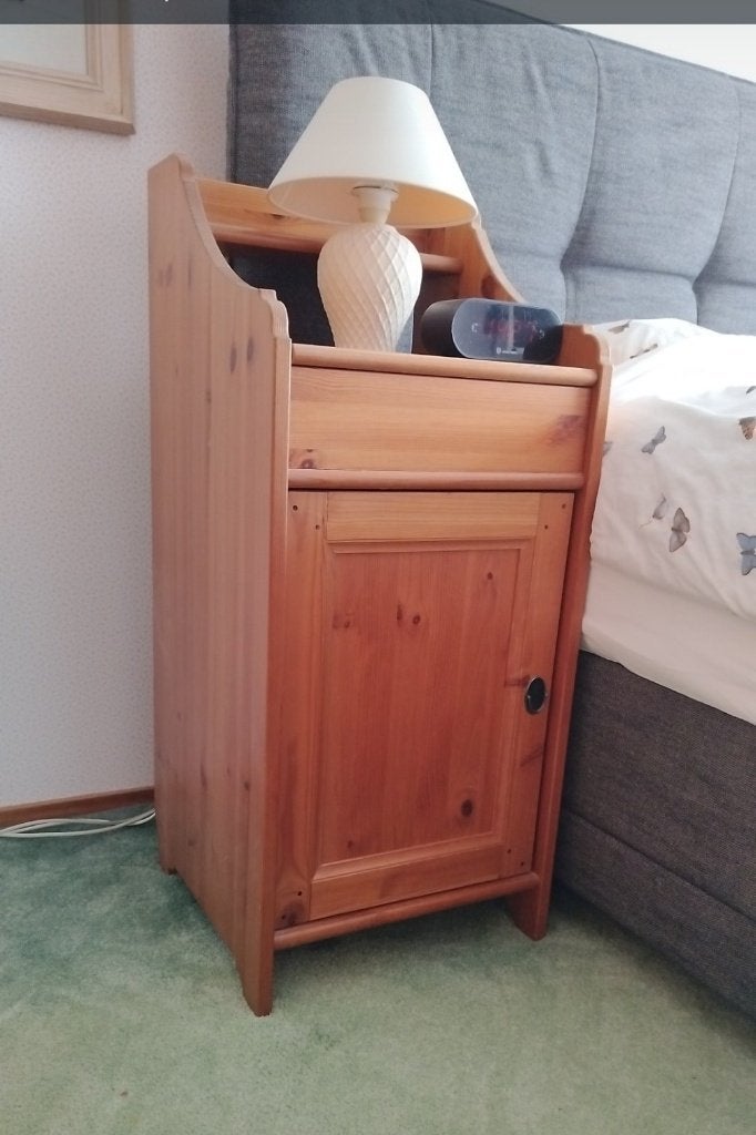 Ikea nachtkastjes grenen, Ophalen, Gebruikt, Minder dan 45 cm, 70 cm of meer