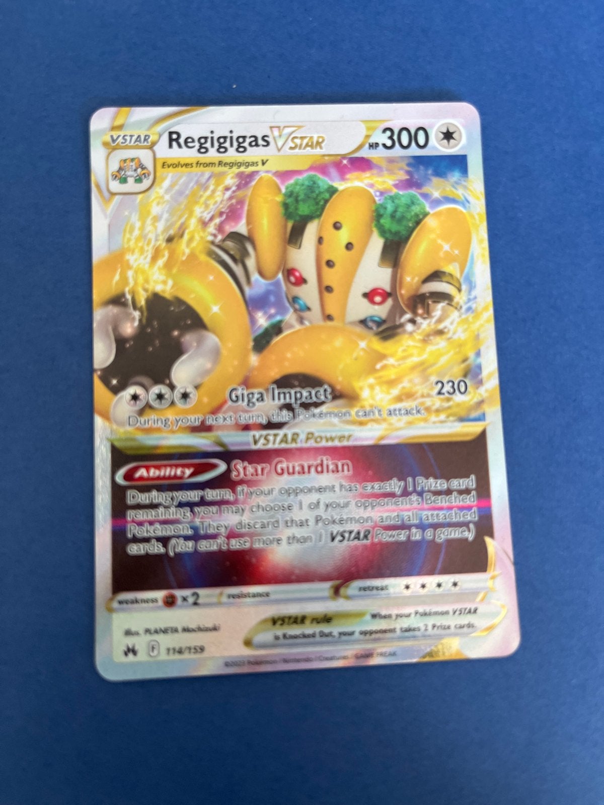 Regigigas VSTAR Pokémon kaart (Losse kaart), Ophalen of Verzenden, Zo goed als nieuw, Losse kaart