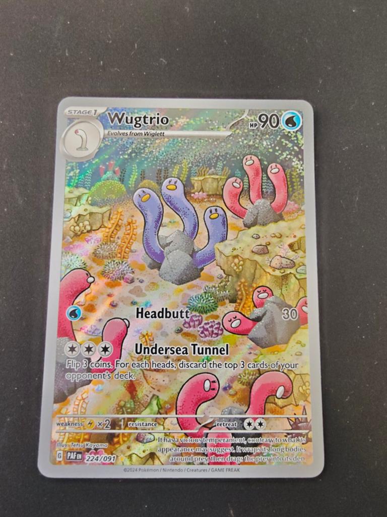 Wugtrio 224/091 Pokémon kaart - Paldean Fates, Ophalen of Verzenden, Zo goed als nieuw, Losse kaart