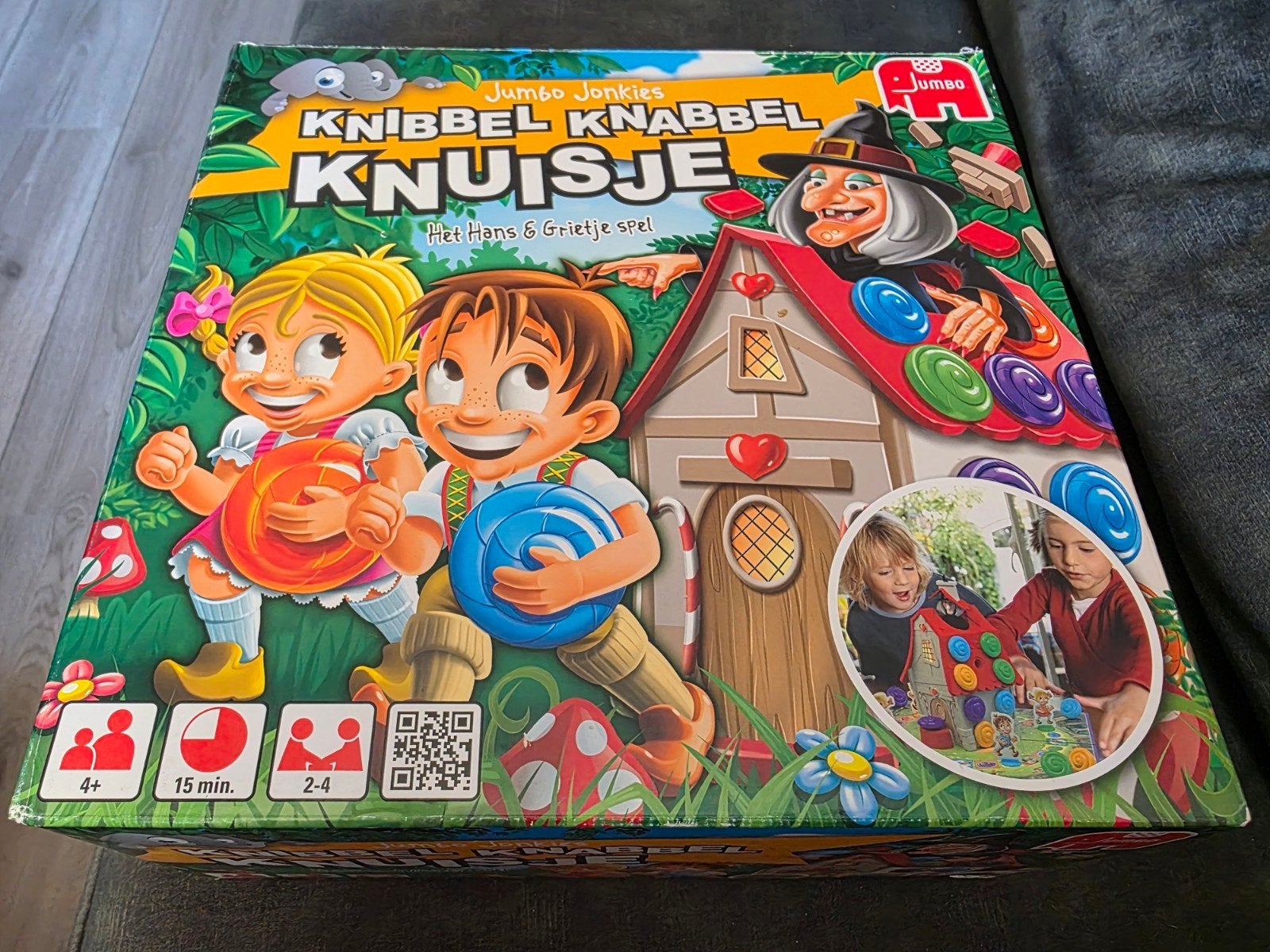 Knibbel Knabbel Knuisje - Jumbo bordspel, Hobby en Vrije tijd, Gezelschapsspellen | Bordspellen, Een of twee spelers, Ophalen