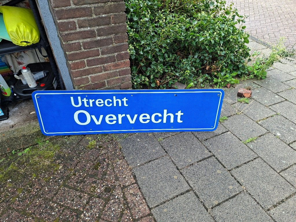 Stationsbord Utrecht Overvecht, Verzamelen, Ophalen, Gebruikt, Trein, Overige typen