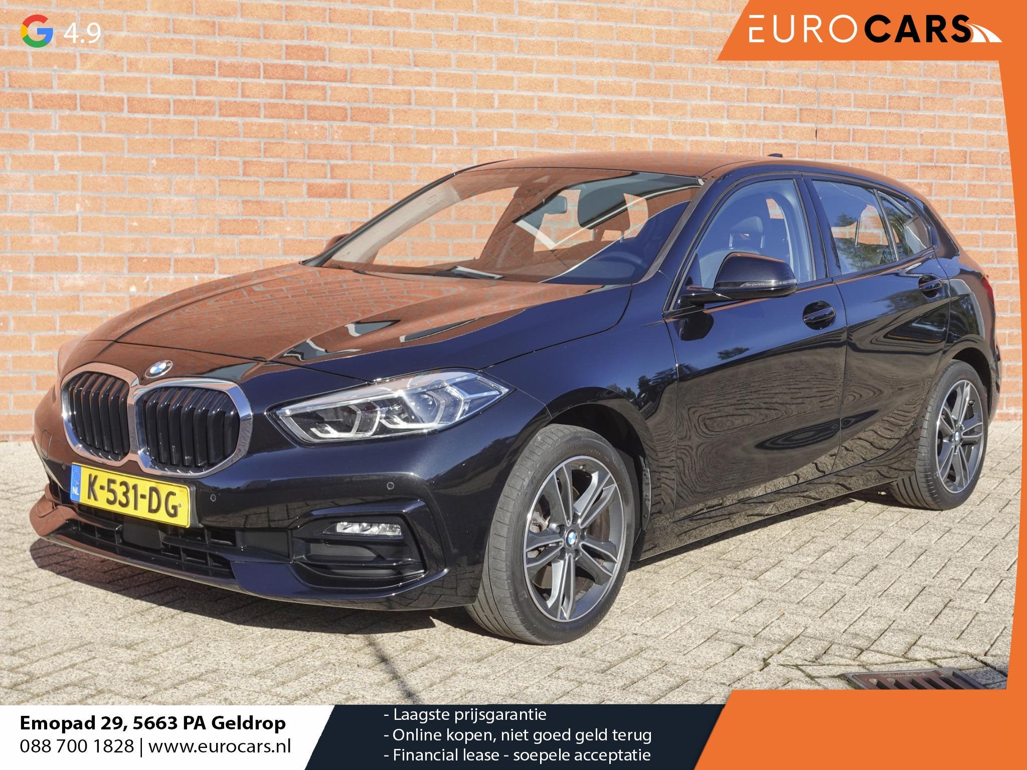BMW 1-serie 118i Executive Edition Navigatie Apple Carplay/A, Auto's, BMW, 136 pk, Gebruikt, Leder en Stof, Zwart