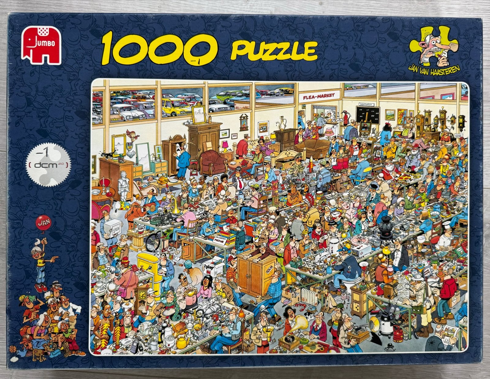 Jan van Haasteren Vlooienmarkt 1000 stukjes puzzel, Een of twee spelers, Ophalen, Gebruikt