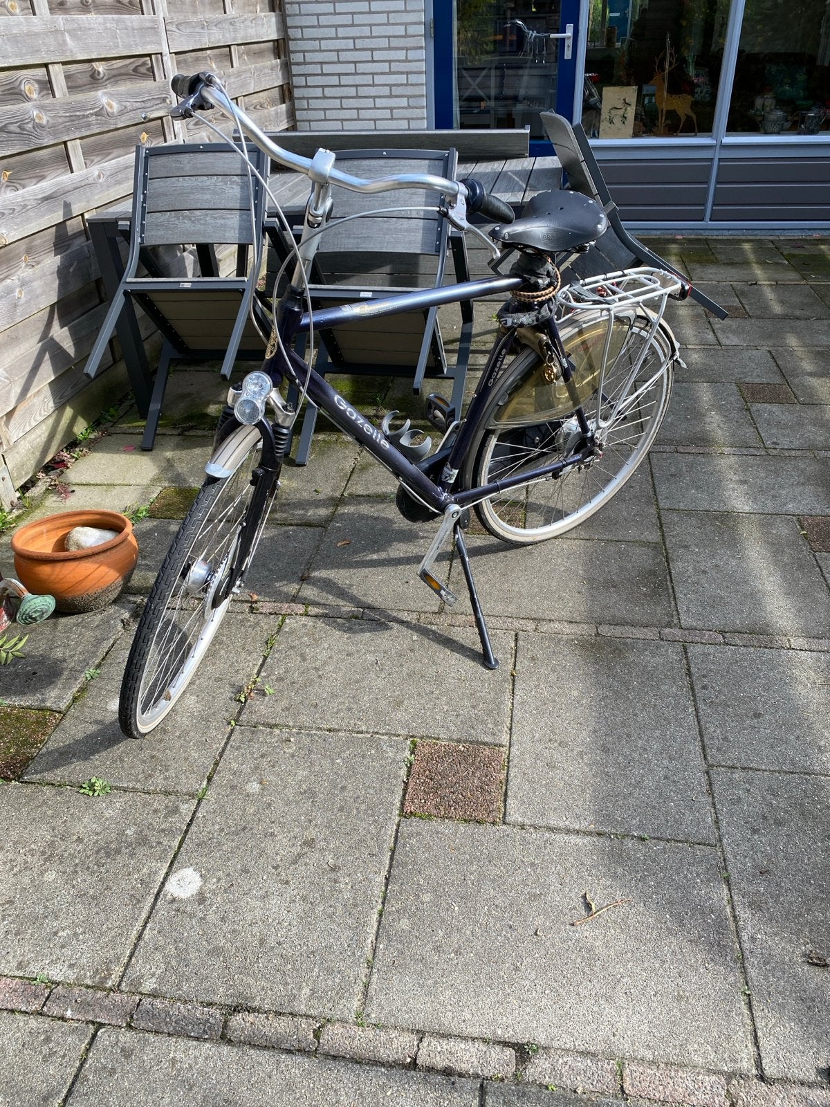 Gazelle herenfiets met 7 versnellingen en Brooks zadel, Ophalen, Gebruikt, Versnellingen, 57 tot 61 cm
