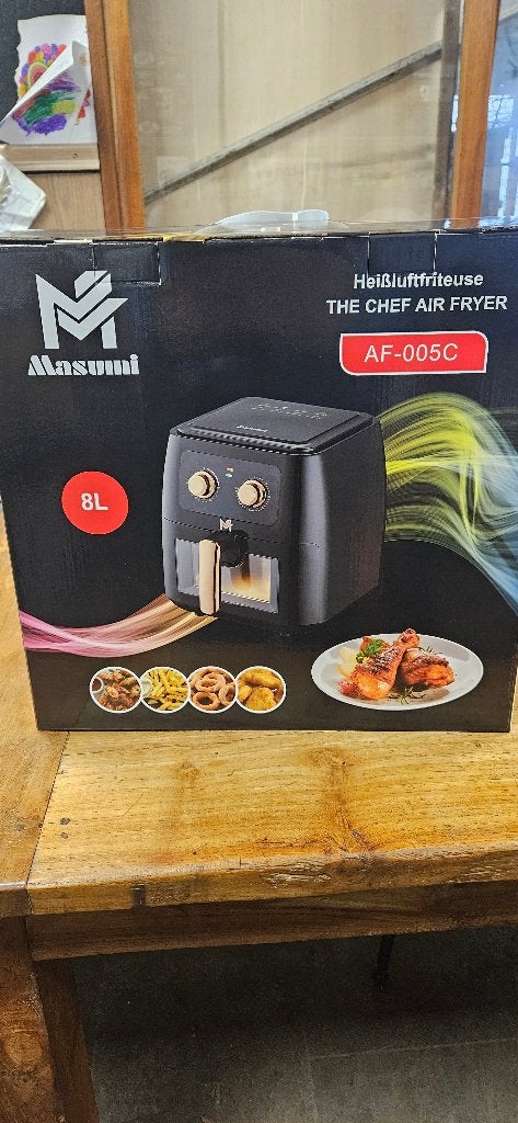 Masumi Airfryer 8L - Nu in de aanbieding!, Witgoed en Apparatuur, Slowcookers, Ophalen of Verzenden, Timer, Nieuw