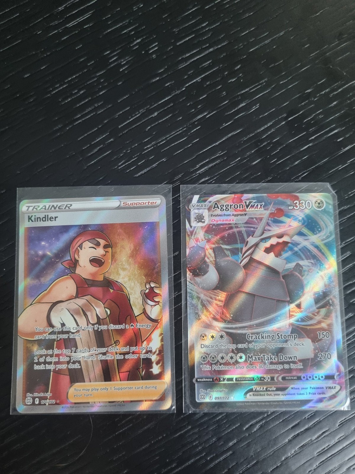 Kindler 170/172 , aggron vmax 097/172 brilliant stars €2 p.s, Ophalen of Verzenden, Zo goed als nieuw, Meerdere kaarten, Foil