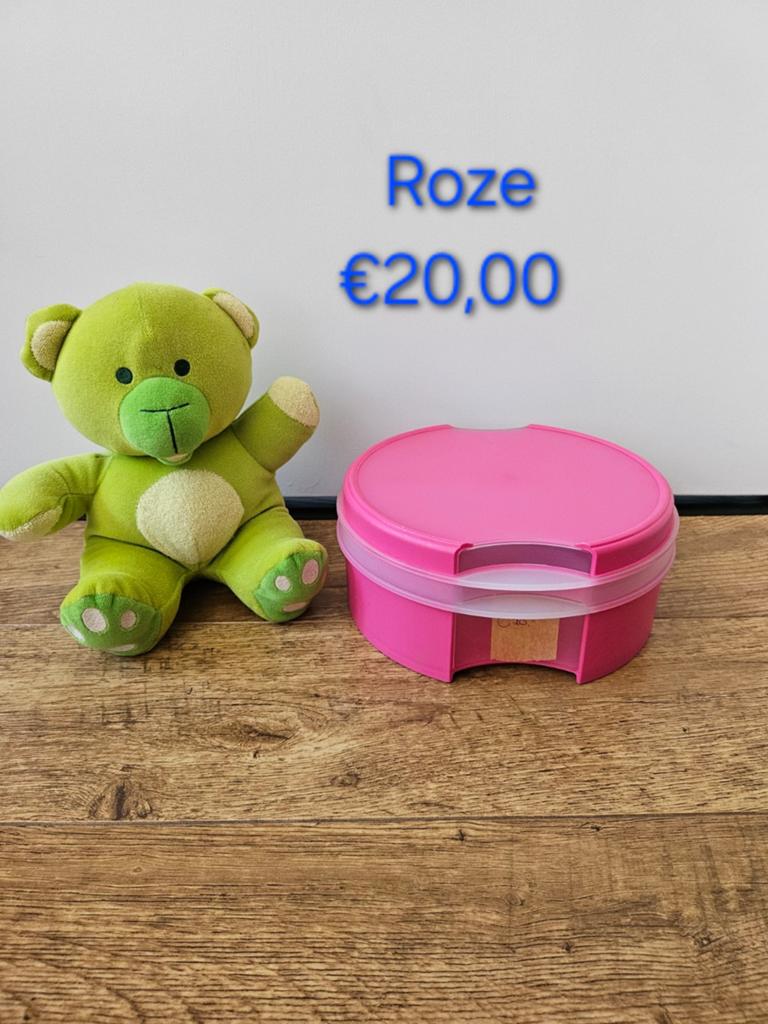 Tupperware roze vensterdoos koektrommel €20, Huis en Inrichting, Keuken | Tupperware, Gebruikt, Bak of Kom, Ophalen of Verzenden