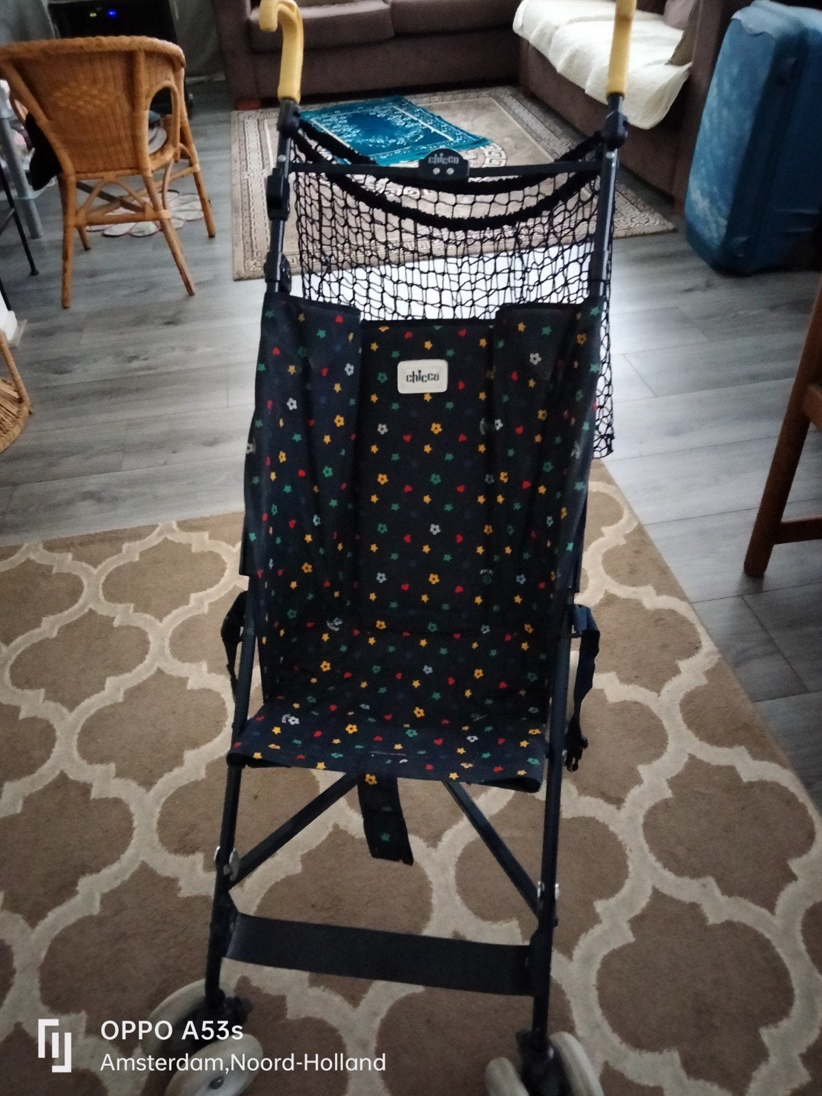Chicco buggy met bloemenprint, Ophalen of Verzenden, Gebruikt, Kinderwagen, Overige merken