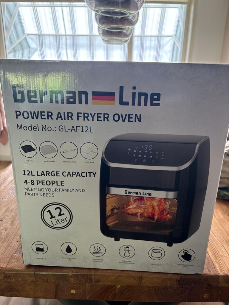 German Line Power Airfryer Oven 12L - GL-AF12L, Ophalen, 45 tot 50 cm, Overige merken, Hete lucht