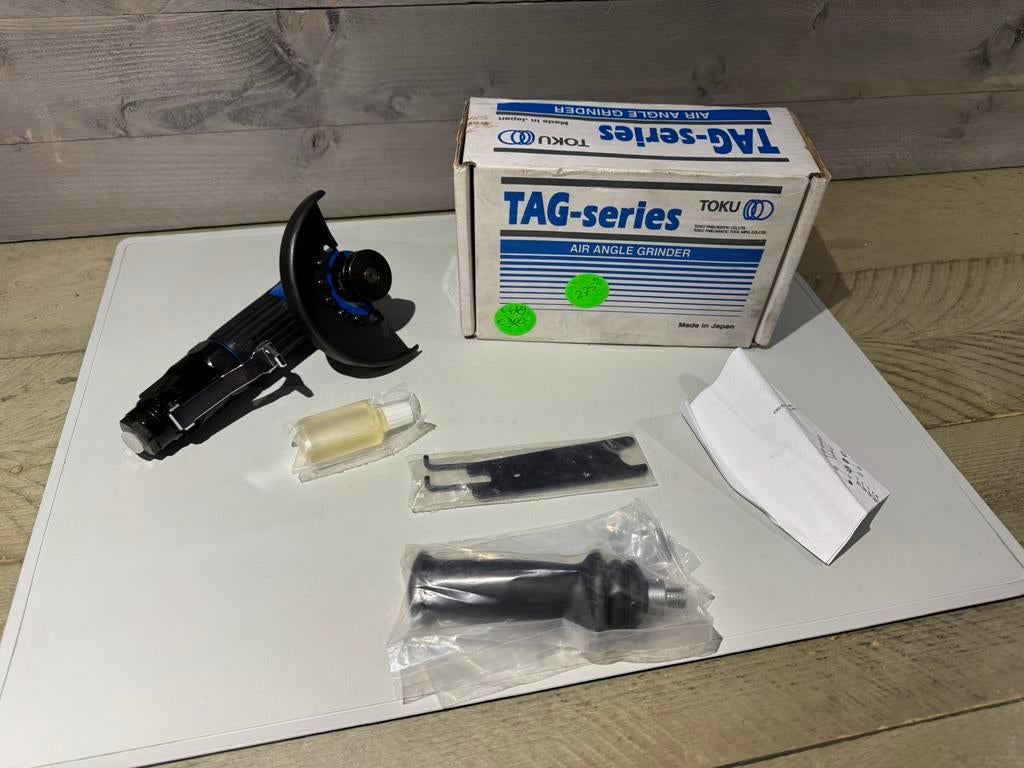 TOKU TAG-50MLH pneumatische haakse slijper 125x22mm 550W, Ophalen of Verzenden, Zo goed als nieuw, Nvt, Nvt