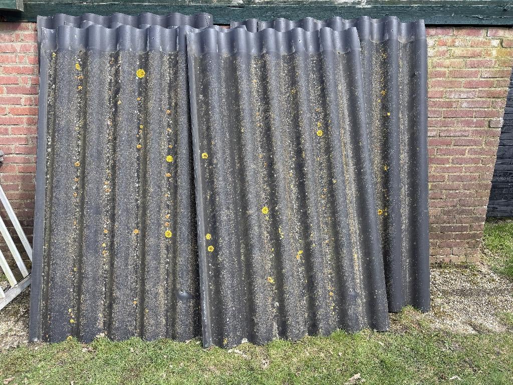 Golfplaten lengte 183cm / 19 stuks - asbestvrij, Ophalen, Overige materialen, Gebruikt, Zwart