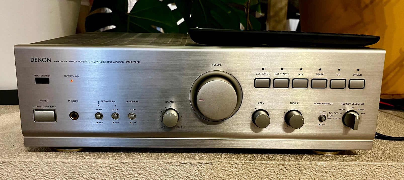 Denon PMA-725R Stereo Versterker–Champagne Gold–In Topstaat!, Ophalen, Gebruikt, Denon, 60 tot 120 watt