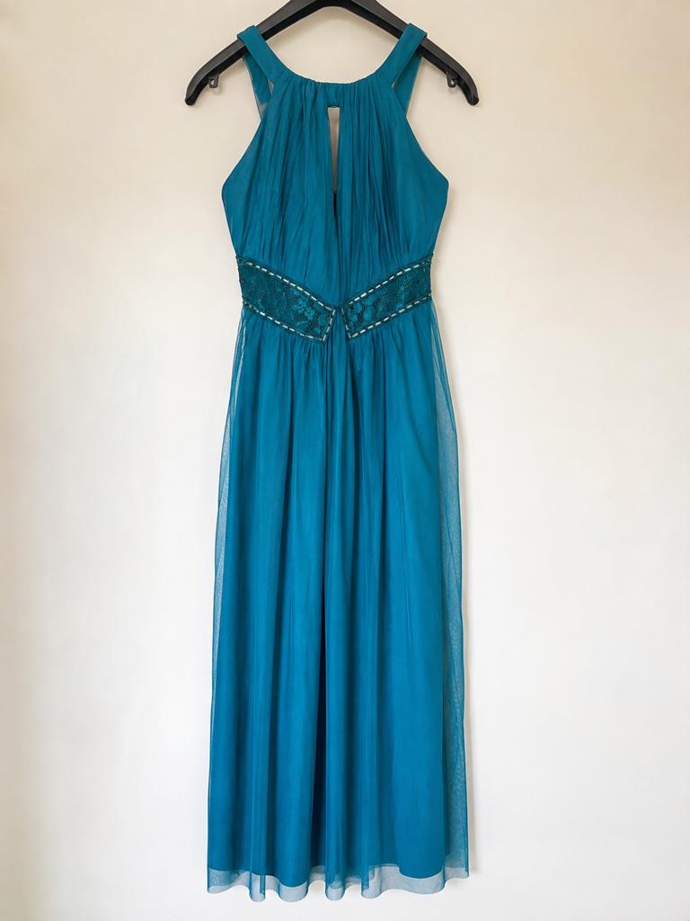 Elegante Petrolblauwe Galajurk - Maat 40, Maat 38/40 (M), Blauw, Ophalen of Verzenden, Zo goed als nieuw