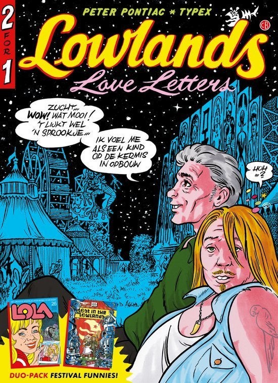 Pontiac/Typex - Lowlands Love letters: 4 EU + verzendkosten!, Verzenden, Eén stripboek, Pontiac/Typex, Zo goed als nieuw