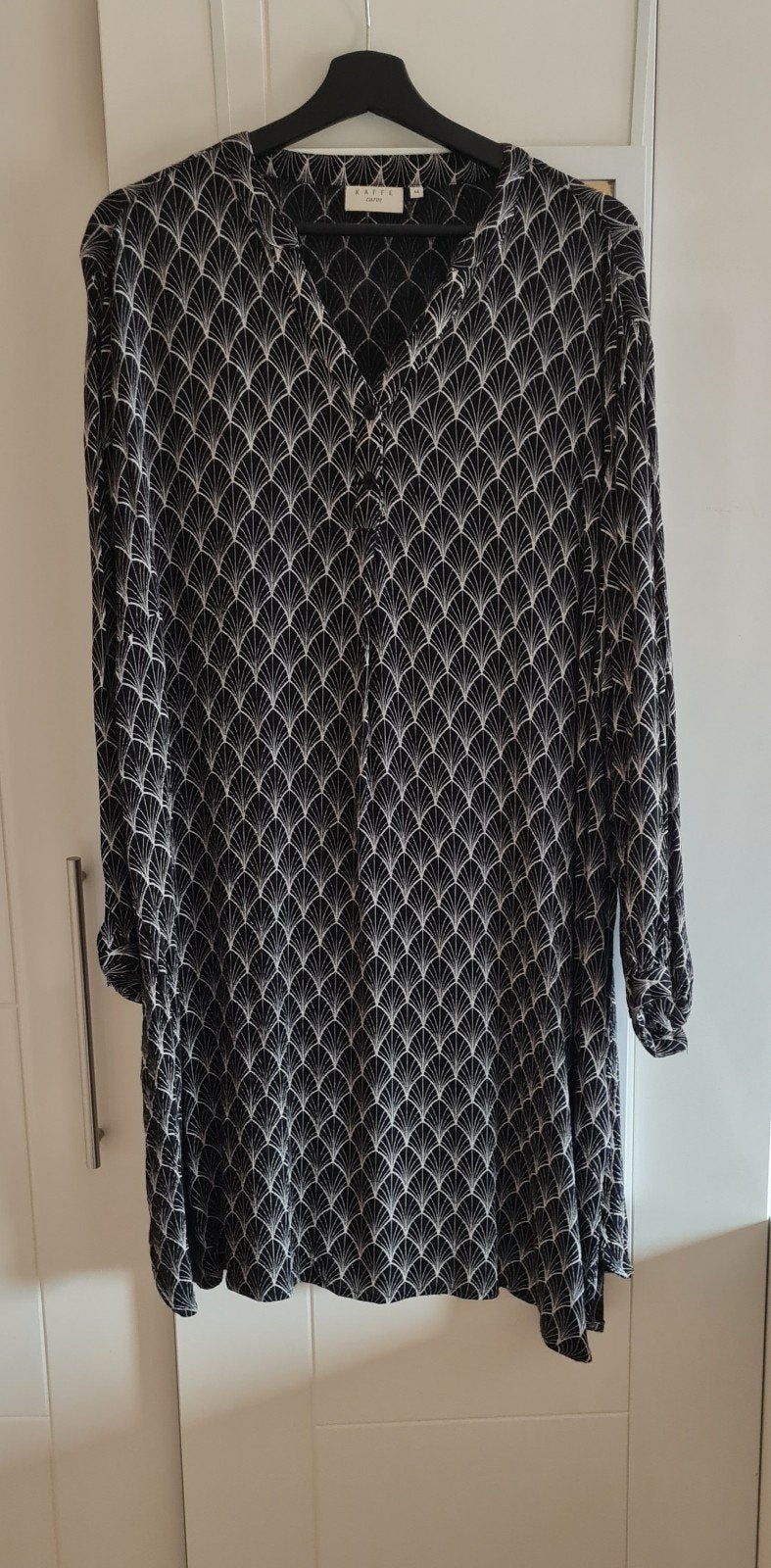 Kaffe Curve Ami Tuniek - Zwart/Wit Patroon, Maat 46, Kaffe, Zwart, Maat 46/48 (XL) of groter, Ophalen of Verzenden