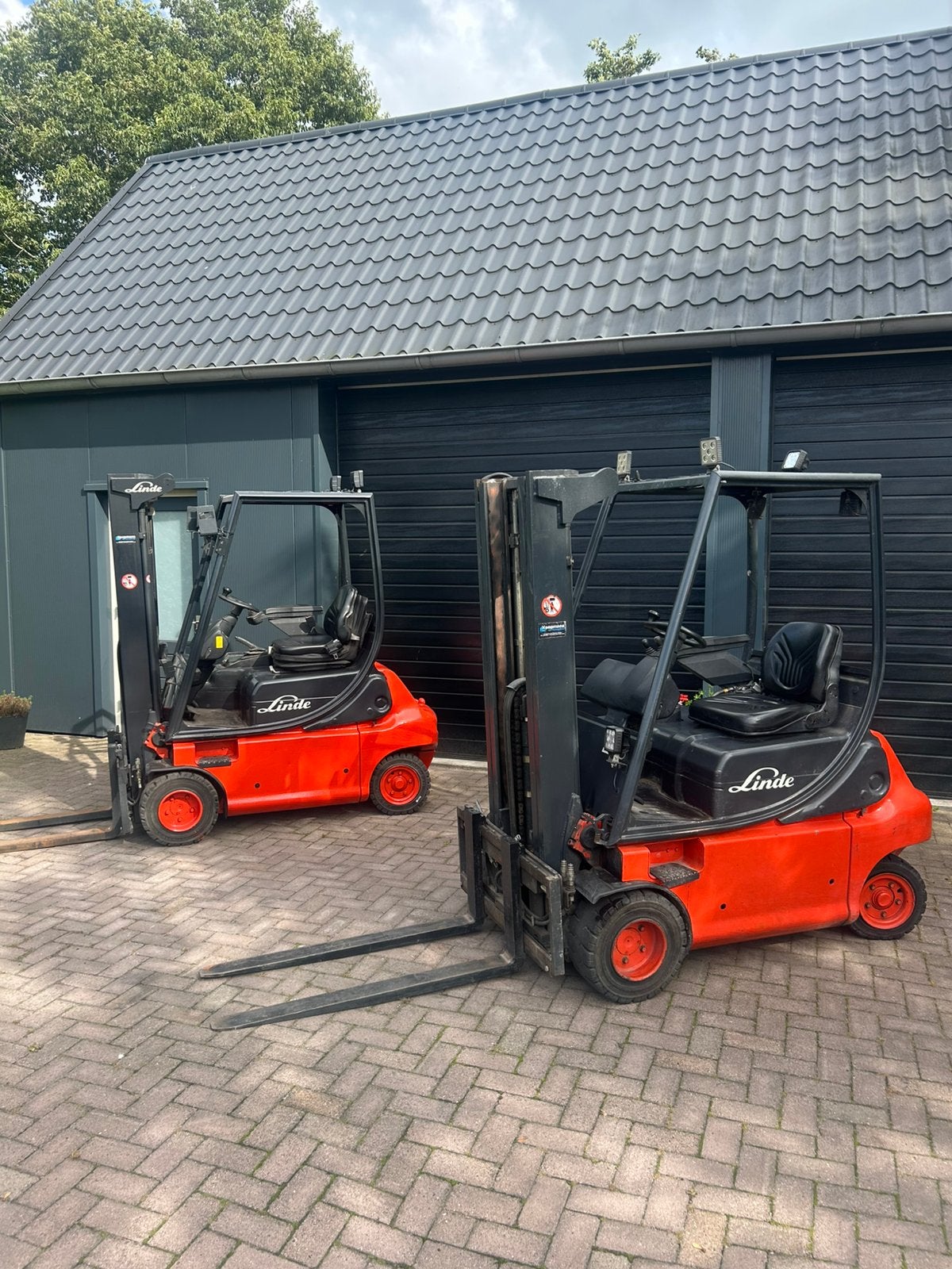 2x linde E20P Heftruck, 1000 tot 2000 kg, Ophalen, Elektrisch, Heftruck
