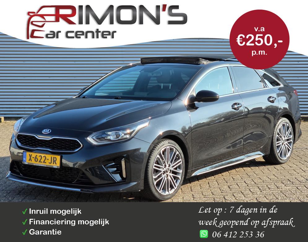 Kia ProCeed 1.4 T-GDI GT-Line Aut Pano Camera Dealer Onderho, Auto's, Kia, Euro 6, 4 cilinders, Zwart, 600 kg