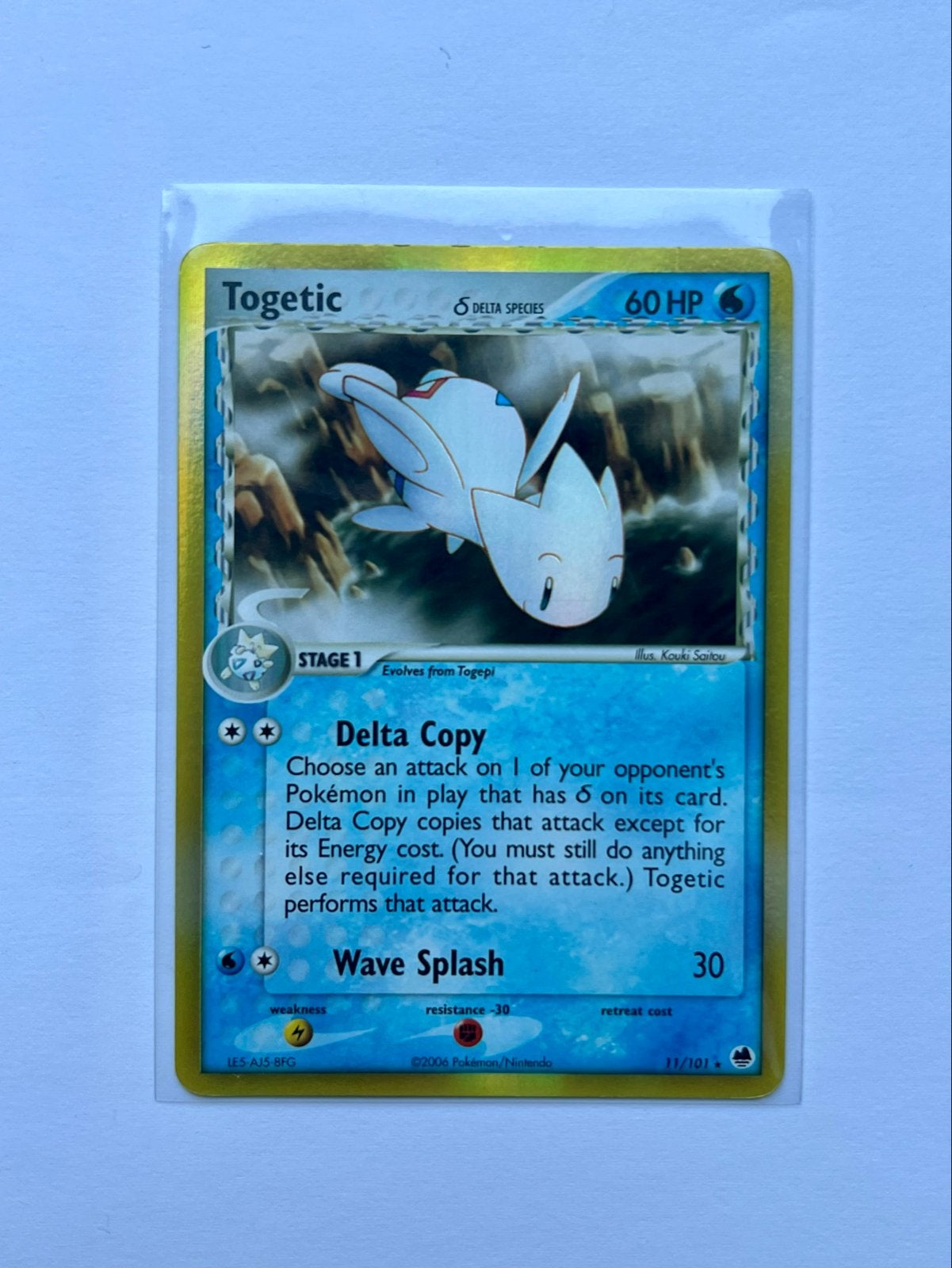 Togetic Delta Species Holo Pokémon Kaart 11/101, Ophalen of Verzenden, Zo goed als nieuw, Losse kaart, Foil