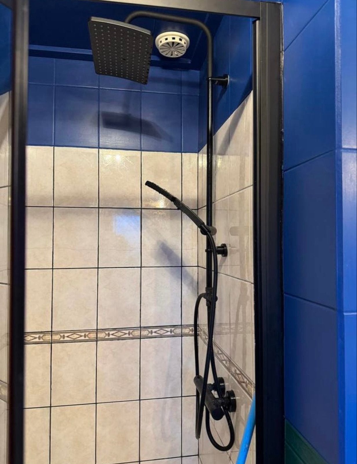 Grohe regendoucheset met thermostaatkraan - Zwart, Ophalen, Gebruikt, Douche