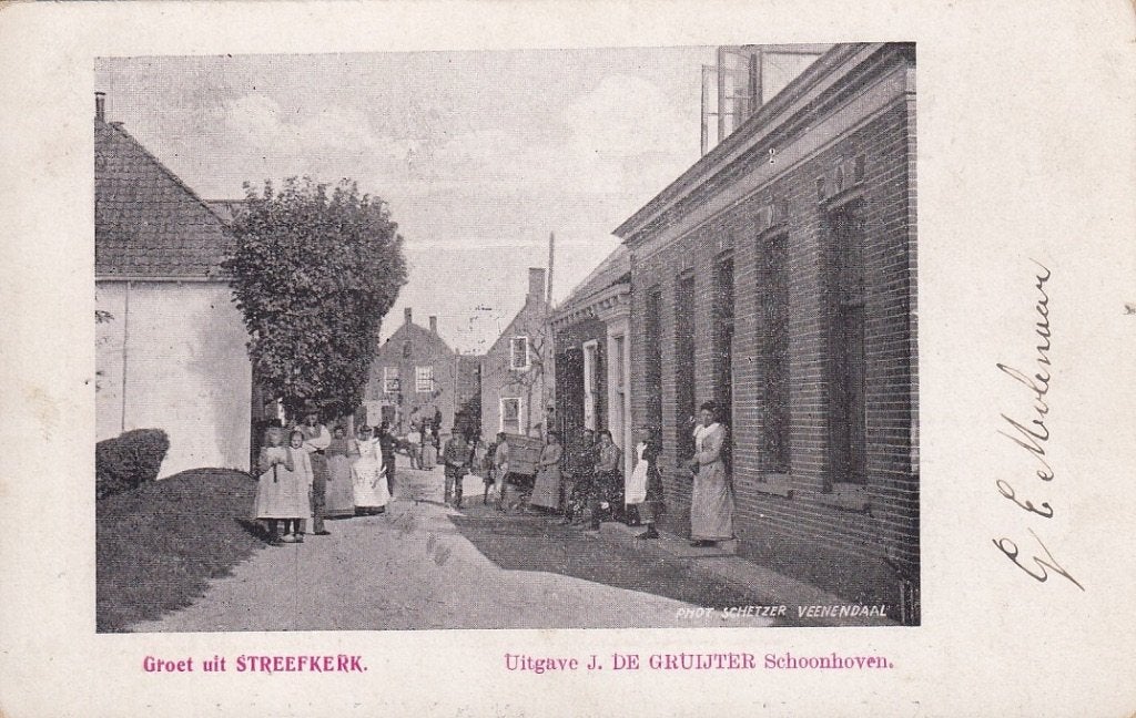 737M Streefkerk dorpsgezicht, Verzamelen, Ophalen of Verzenden, Voor 1920, Gelopen, Zuid-Holland
