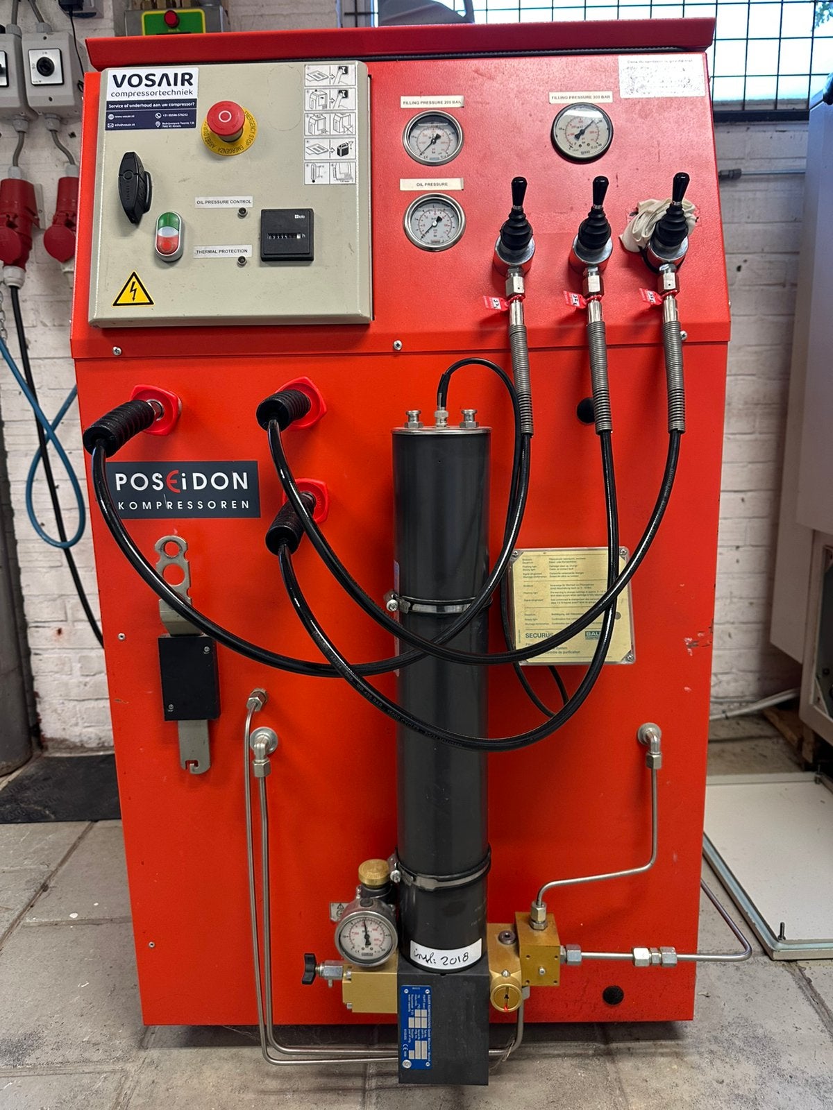 Bauer Poseidon ademlucht compressor 200/300 bar., Ophalen, Gebruikt