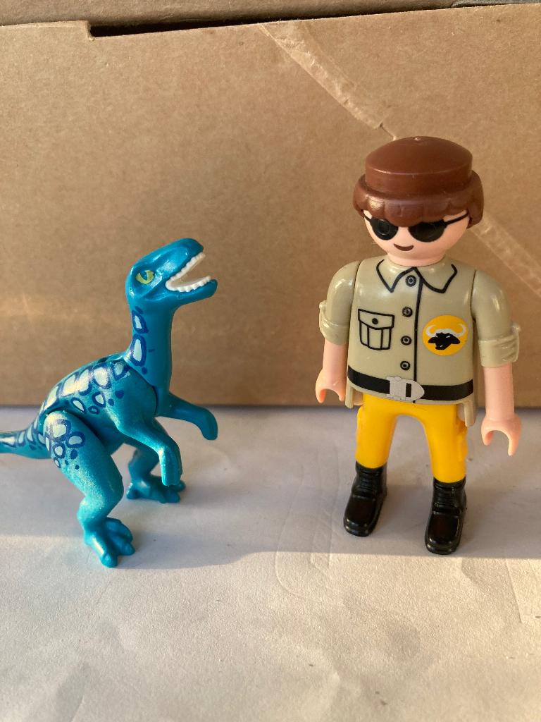 Playmobil dino en ranger, Ophalen of Verzenden, Gebruikt