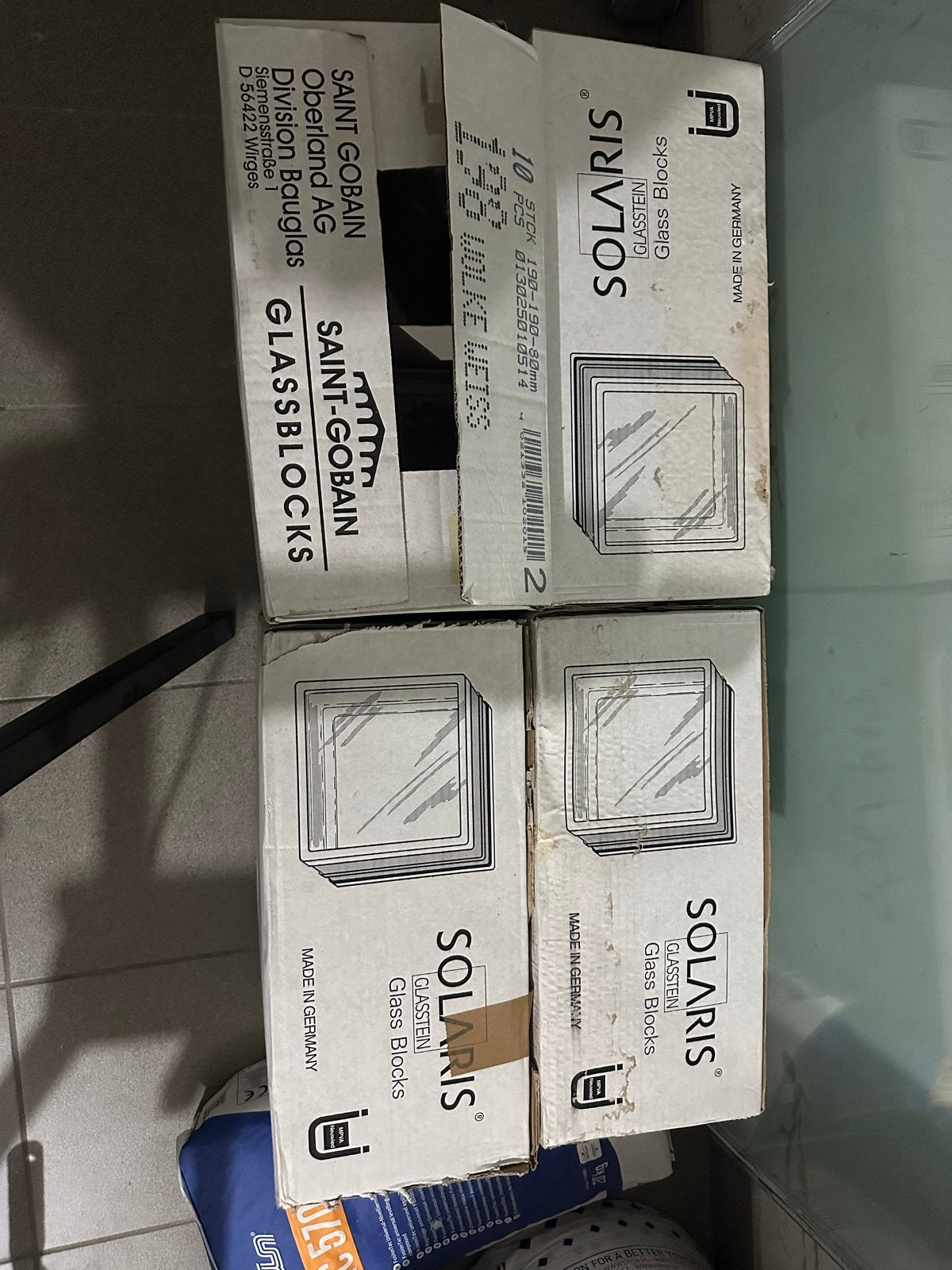 Glazen bouwstenen - 60 euro, Ophalen of Verzenden, Gebruikt, Overige typen