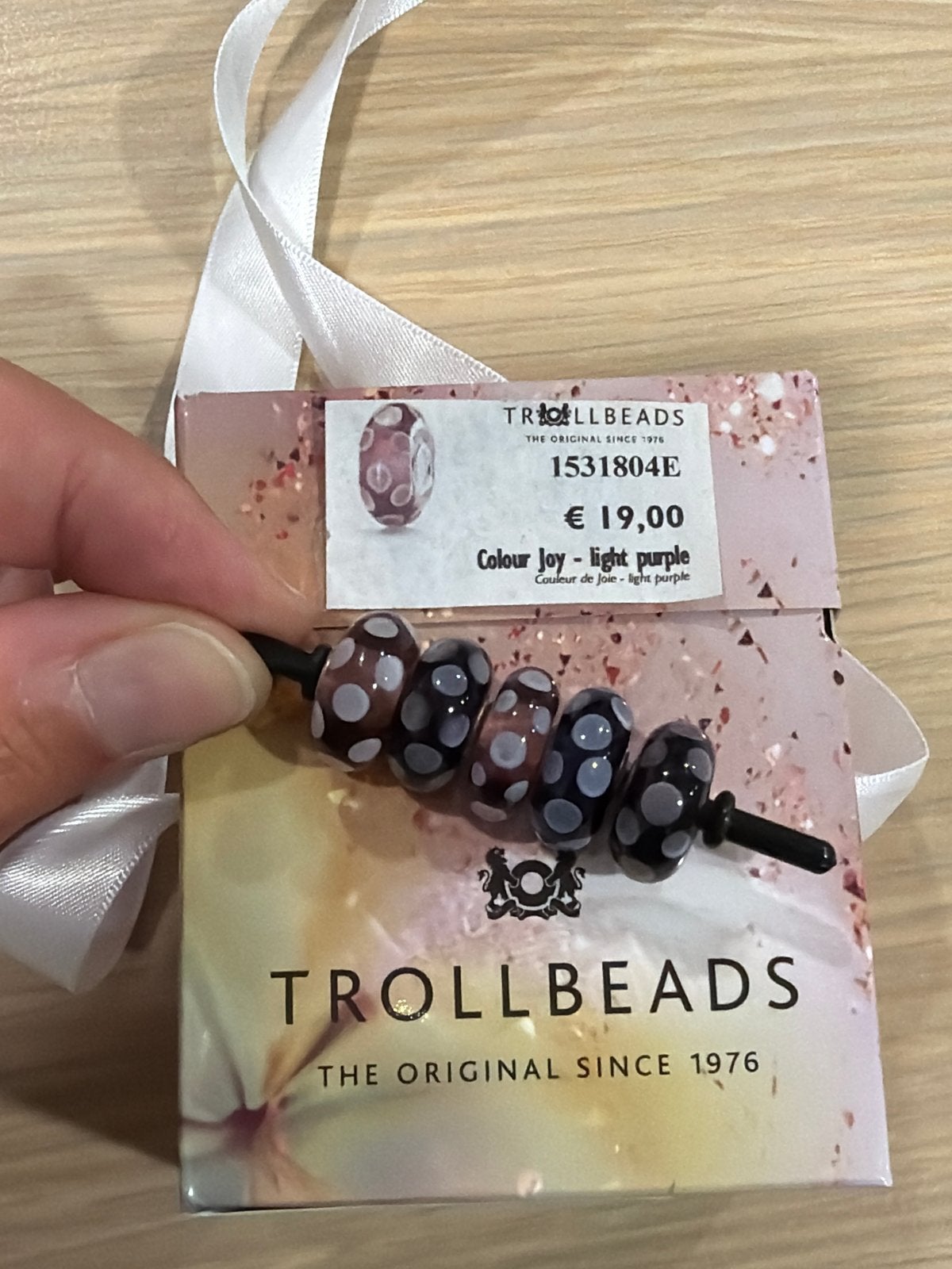 Trollbeads Colour Joy - light purple bedels (per bedel biede, Sieraden, Tassen en Uiterlijk, Bedels, Glas of Kristal, Nieuw, Ophalen of Verzenden