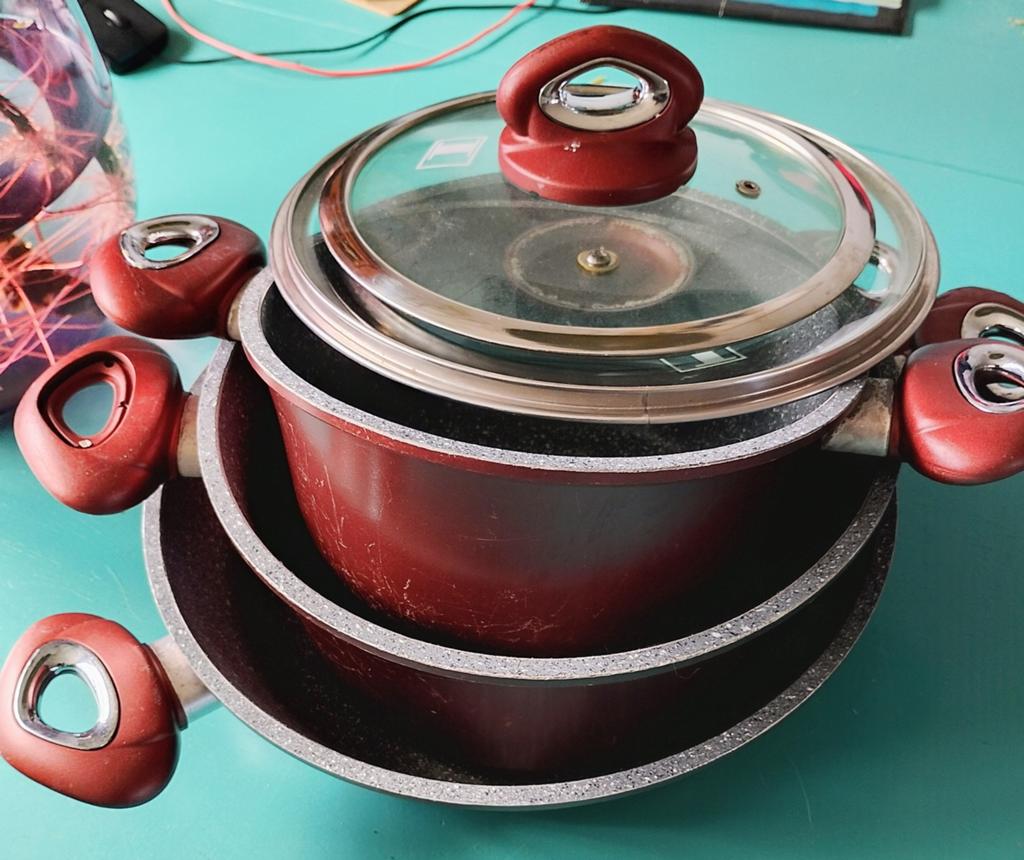 3 PFas vrije pannen, Ophalen of Verzenden, Gebruikt, Koekenpan of Braadpan