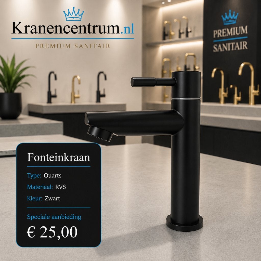 Fonteinkraan badkamer Toilet kraan ZWART