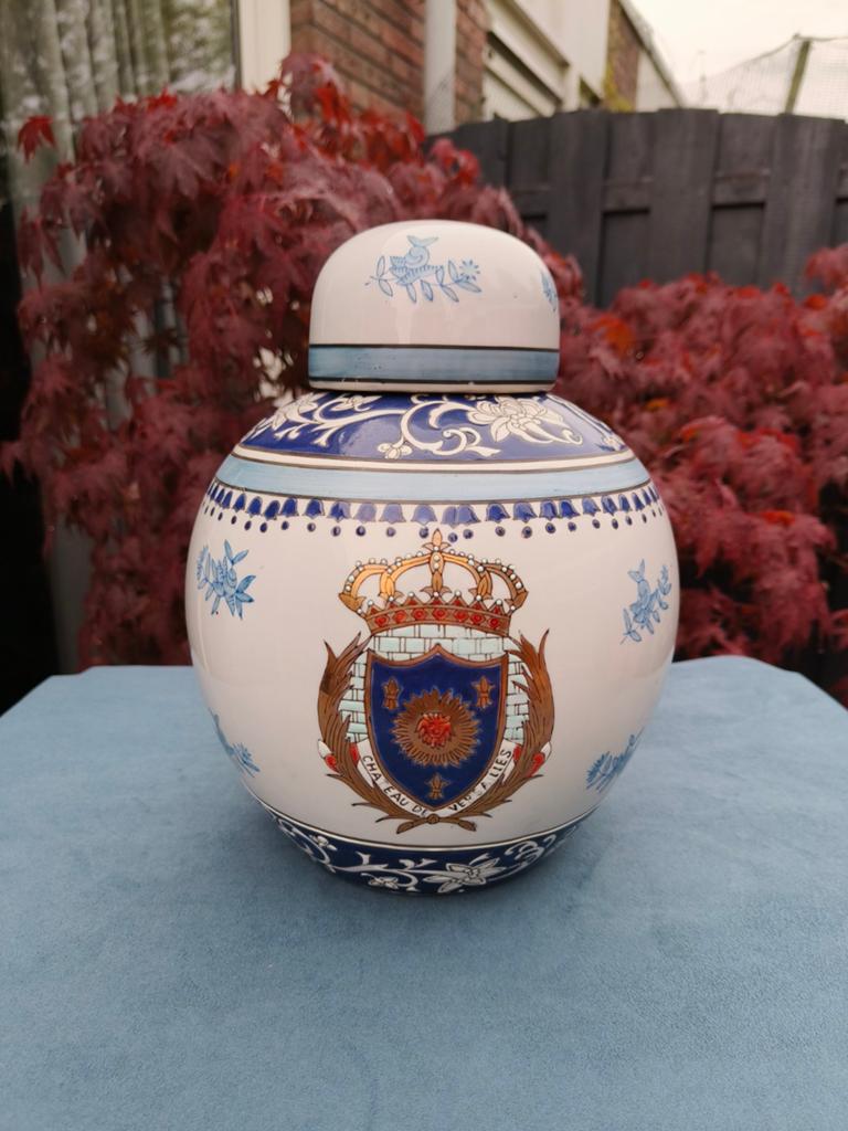 Grote gemberpot/ gember pot met deksel 27 cm hoog, Ophalen of Verzenden