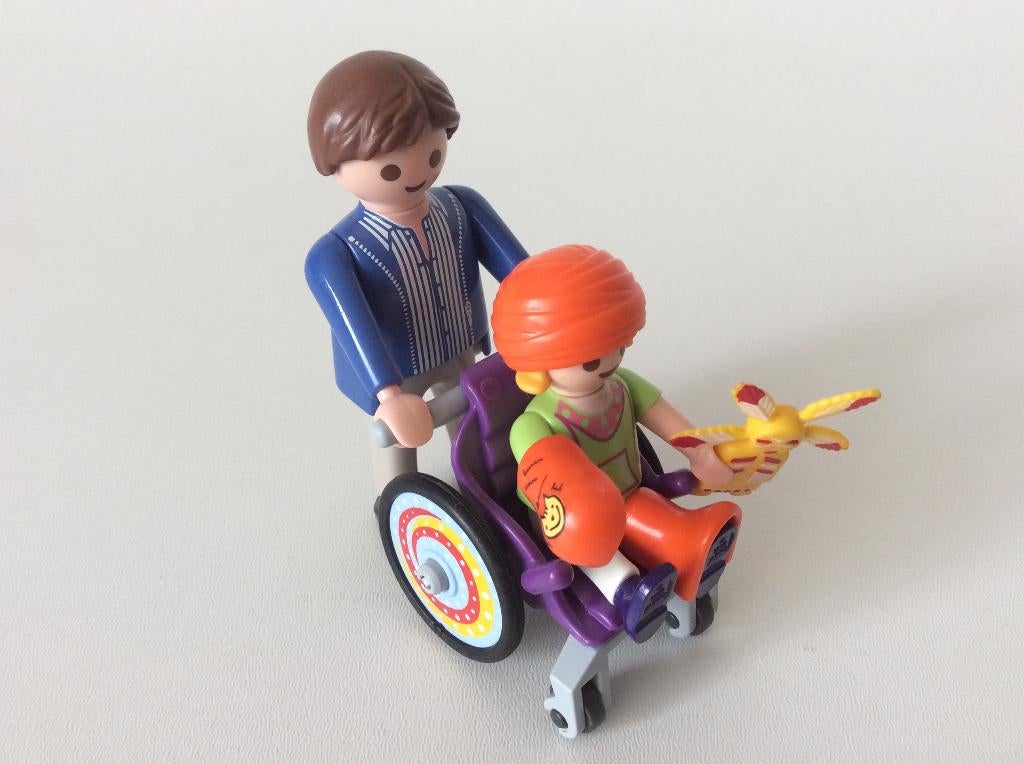 playmobil 6663 kind in rolstoel met vader, Ophalen of Verzenden, Gebruikt, Complete set