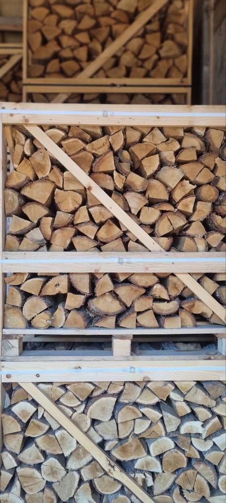 Oven gedroogd eiken haardhout 1m³ krat, gratis bezorgd, Ophalen of Verzenden