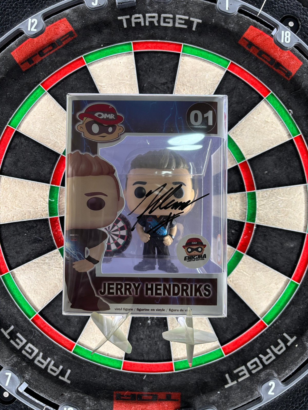 Gesigneerde Custom Funko Pop Jerry Hendriks, Verzamelen, Poppetjes en Figuurtjes, Zo goed als nieuw, Ophalen of Verzenden